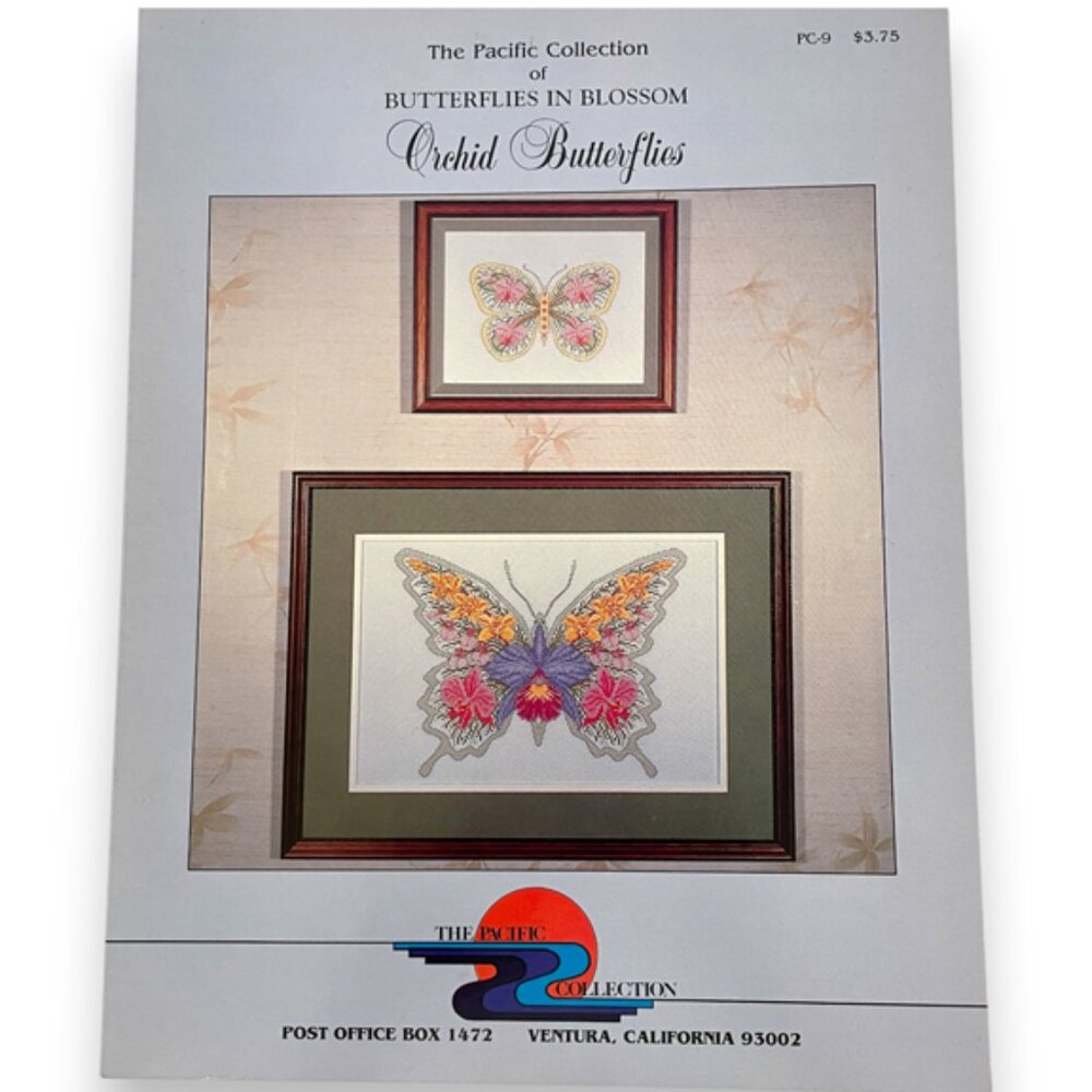 The Pacific Collection Orchid Butterflies Counted Cross Stitch Leaflet 1988